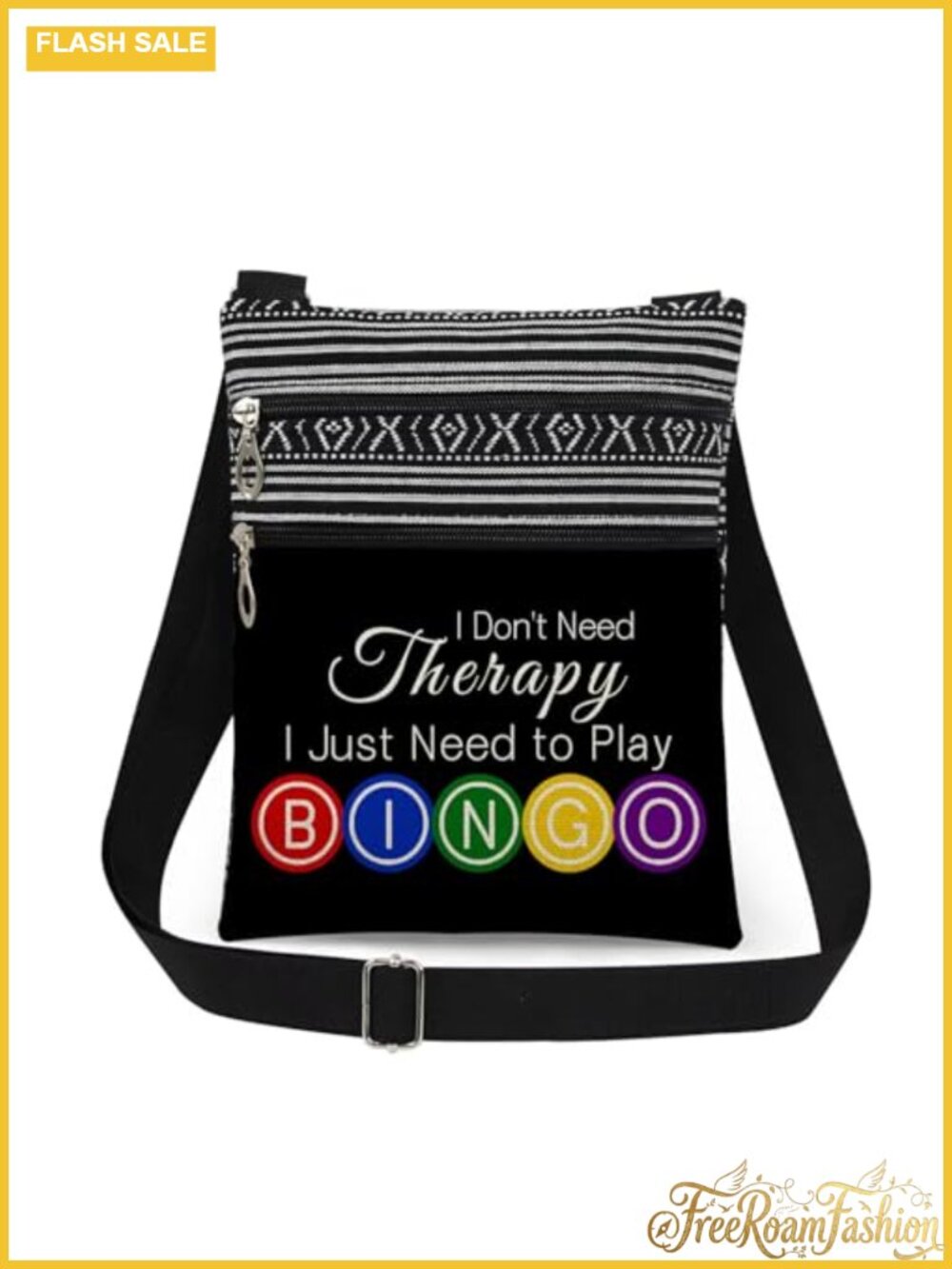 Bingo Crossbody Bag Adjustable Strap Polyester Gift for Bingo Lovers Women Men